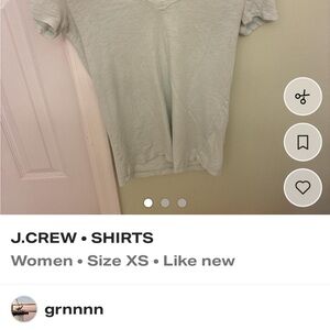 J. Crew Women's Mint Green Short Sleeve Tee